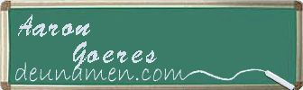 Aaron Goeres Visitenkarte